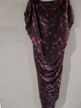 Future Collective Maxi Rutched Dress Brown Size 3XL